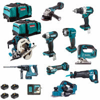 Makita 18V LXT Brushless 10 Piece Power Tool Kit with 4 x 5Ah Batteries