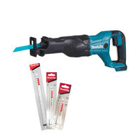 Makita DJR186Z 18V Cordless Reciprocating Saw with 15x Assorted Blades (Body Only)