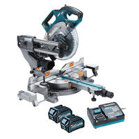 Makita LS002GD202 40V Max XGT Brushless 216mm Slide Compound Mitre Saw with 2x 2.5Ah Batteries