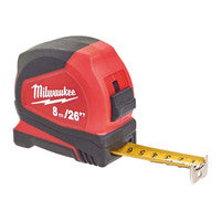 Milwaukee 4932459596 Pro Compact Tape Measure 8m/26ft (25mm Wide)