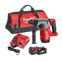 Milwaukee M18FH-402X 18V Fuel 4-Mode 26mm Brushless SDS Plus Hammer Drill with 2x 4.0Ah Batteries
