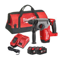Milwaukee M18FH-502X 18V Fuel 4-Mode 26mm Brushless SDS Plus Hammer Drill with 2x 5.0Ah Batteries
