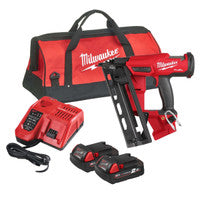Milwaukee M18FN16GA-202X 18V Fuel 16 Ga Angled Second Fix Finish Nailer with 2x 2.0Ah Batteries