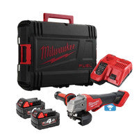 Milwaukee M18ONEFSAG115XPDB-402X 18V Cordless One-Key 115mm Angle Grinder with 2x 4.0Ah Batteries