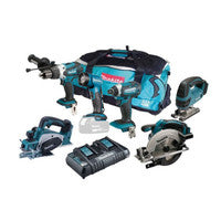 Makita DLX6067PT 18V LXT Cordless 6 Piece Tool Kit with 3 x 5.0Ah Batteries