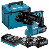 Makita HR010GD202 40V XGT Brushless SDS Plus Rotary Hammer with 2x 2.5Ah Batteries
