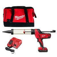 Milwaukee C18 PCG/400T-201B 18V Caulk Gun with 400ml Tube and 1 x 2.0Ah Battery