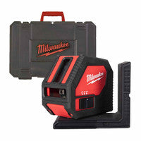 Milwaukee CLL-C Alkaline Green Cross Line Laser in a Kitbox with 4x AA Batteries