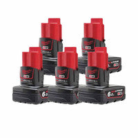 Milwaukee M12B6 12V 6.0Ah Redlithium-ion Battery (5 Pack)