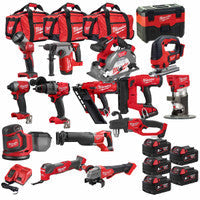 Milwaukee M18KIT1 18V Cordless 15 Piece Kit with 5x 5.0Ah Batteries