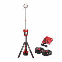 Milwaukee M18SAL2-502B 18V LED Stand Area Light with 2x 5.0Ah Batteries