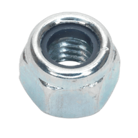 Sealey NLN6 Nylon Lock Nut M6 Zinc DIN 982 Pack of 100