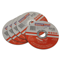 Sealey PTC/115CT5 Cutting Disc 115 x 1.6mm 22mm Bore Pack of 5
