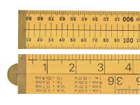 R.S.T. RST073 Wooden 4 Fold Rule 1m / 39in (Loose)