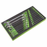Sealey S01272 Siegen Combination Spanner Set with Tool Tray (19 Pieces)