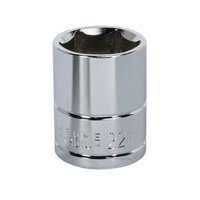 Sealey S0659 WallDrive® Socket 22mm 1/2"Sq Drive
