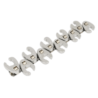 Sealey S0845 Crow's Foot Wrench Set 10pc Flare Nut 3/8"Sq Drive Metric