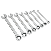 Sealey S0984 Combination Ratchet Spanner Set 8pc Imperial