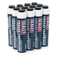 Sealey SCS108 Screw Type EP2 Lithium Grease Cartridge 400g Pack of 12