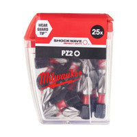 Milwaukee 4932472041 Shockwave PZ2 25mm Screwdriver Bits 25pcs