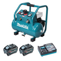 Makita AC001GT201 40V Max XGT Brushless Air Compressor with 2x 5.0Ah Batteries