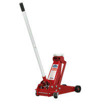 Sealey 3010CX Trolley Jack 3tonne Standard Chassis with Axle Stands (Pair) 3tonne Capacity per Stand