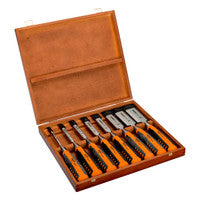 Bahco 424P-S8 Bevel Edge Chisel Set with Rubberised Handle (Set of 8)