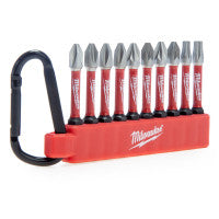 Milwaukee 4932492939 Shockwave Carabiner Screwdriver Bit Set 10 Pieces