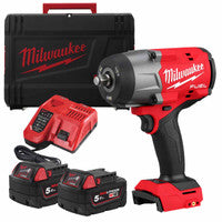 Milwaukee M18FHIW2F12-502X 18V FUEL 1/2" High Torque Friction Ring Impact Wrench with 2x 5.0Ah Batteries