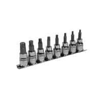 Sealey AK65603 3/8"Sq Drive Lock-On Hex Socket Bit Set 8pcs (Imperial)