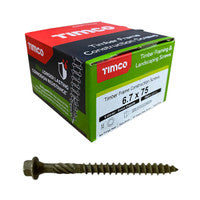 Timco Index Hex Head Timber Screw 6.7 x 75mm - Organic Green 50 Box