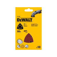 DeWalt DT3092-QZ Detail Sanding Sheets -93 x 93mm 80g Pack of 10