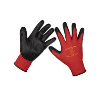 Sealey 9125L/12 Flexi Grip Nitrile Palm Gloves (Large) - Pack of 12 Pairs