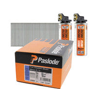 Paslode 921587 25mm F16 Galvanised Straight Brad Nails for IM65 (2000 Pack + 2 Fuel Cells)