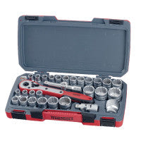 Teng T1230 1/2in MM/AF 30 Pieces Drive Socket Set