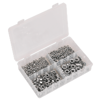 Sealey AB028SN Steel Nut Assortment 370pc M5-M10 DIN 934 Metric