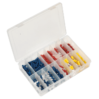 Sealey AB038MT Crimp Terminal Assortment 200pc Blue, Red & Yellow
