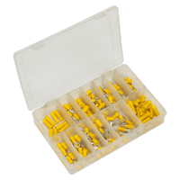 Sealey AB041YT Crimp Terminal Assortment 140pc Yellow