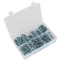 Sealey AB061SDH Self Drilling Screw Assortment 410pc Hex Head Zinc DIN 7504K