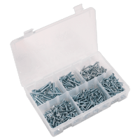 Sealey AB062STCS Zinc Plated Self Tapping Countersunk Pozi Screw Assortment 510pc