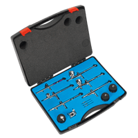 Sealey AB936 Air Brush Kit 10pc Gravity/Suction Feed