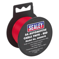 Sealey AC0507R Automotive Cable Thick Wall 5A 7m Red
