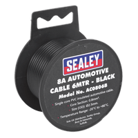 Sealey AC0806B Automotive Cable Thick Wall 8A 6m Black
