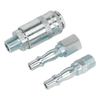 Sealey AC60 Air Tool Coupling Kit 3pc 1/4"BSP