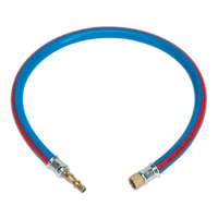 Sealey AH2R/38 Air Leader Hose 600mm x Ø10mm with Tailpiece & 1/4"BSP Union