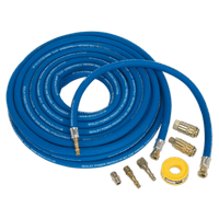 Sealey AHK02 Air Hose Kit Heavy-Duty 15m x Ø10mm with Connectors
