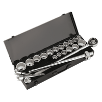 Sealey AK259/CRV Socket Set 22pc 3/4"Sq Drive 12pt WallDrive® - DuoMetric®