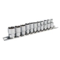 Sealey AK2670 Socket Set 11pc 1/4"Sq Drive WallDrive® - Imperial