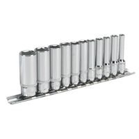 Sealey AK2671 Socket Set 11pc 1/4"Sq Drive Deep WallDrive® Imperial