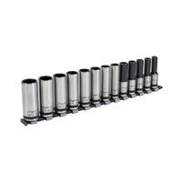 Sealey AK2745B 1/2"Sq Drive Deep Lock-On 6pt Metric Socket Set 13pc - Black Series